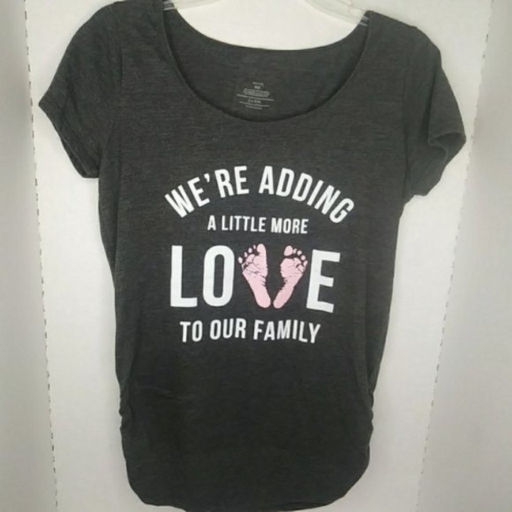 Maternity Top Baby Feet Print